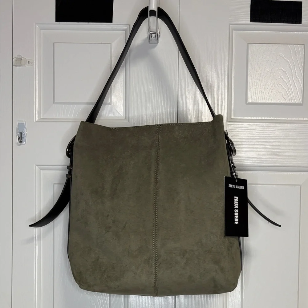Steve Madden Faux Suede Hobo Bag